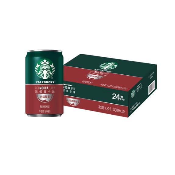 星巴克（Starbucks）星倍醇 浓郁摩卡180ml*24罐
