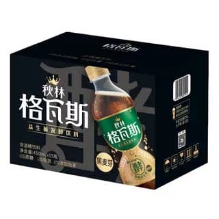 秋林格瓦斯面包发酵饮料黑麦芽味450ml*15瓶