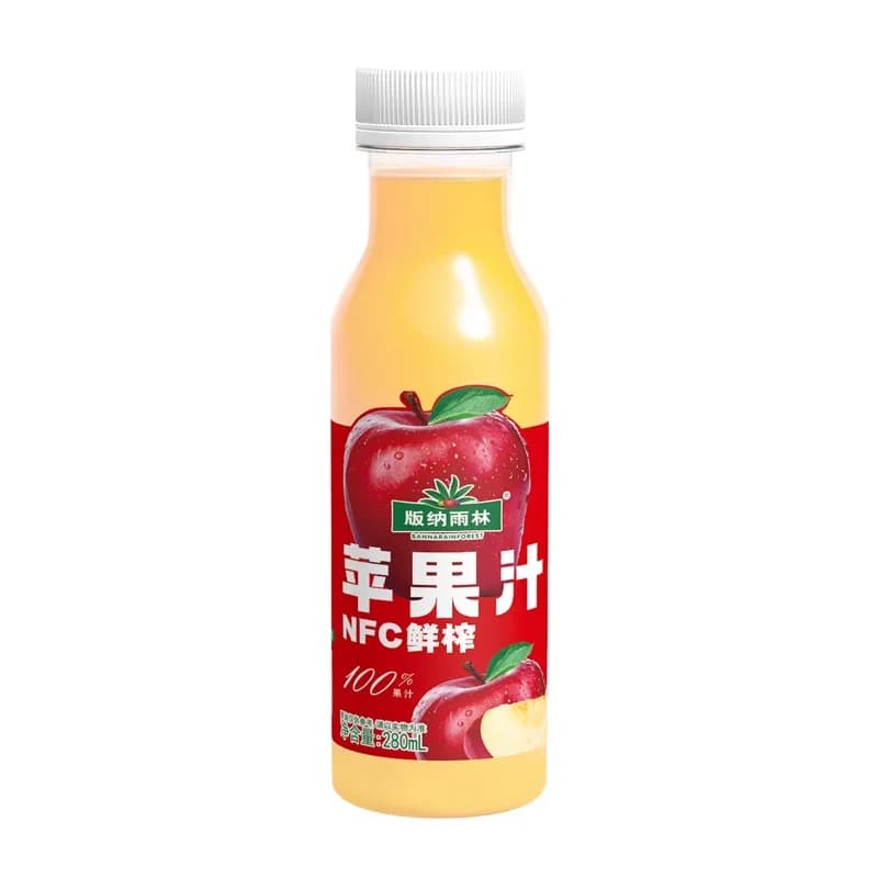 版纳雨林NFC鲜榨苹果汁280ml*12瓶