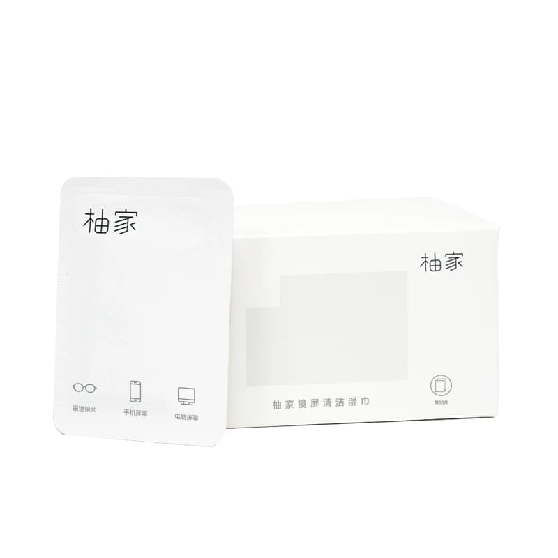柚家镜屏清洁湿巾 50片/盒 1盒装