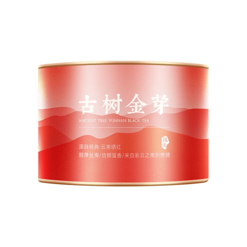 茶马世家特级古树金芽云南滇红茶罐装50g