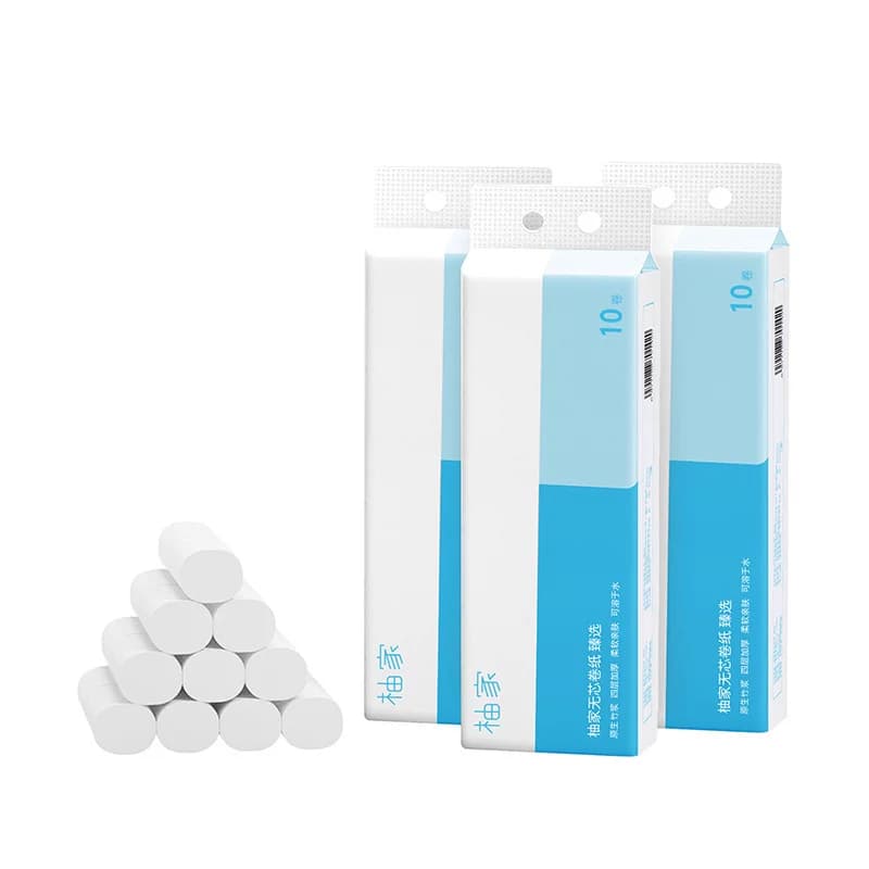 柚家 无芯卷纸（臻选版）共30卷/箱 70g/卷 四层 10卷/提