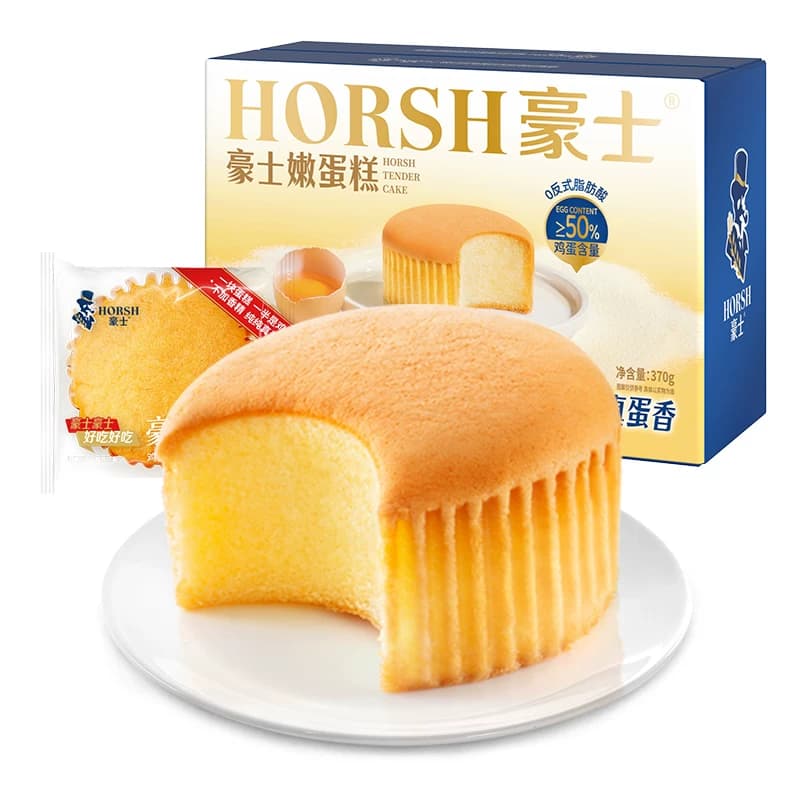 豪士 嫩蛋糕370g*2箱 早餐蛋糕下午茶