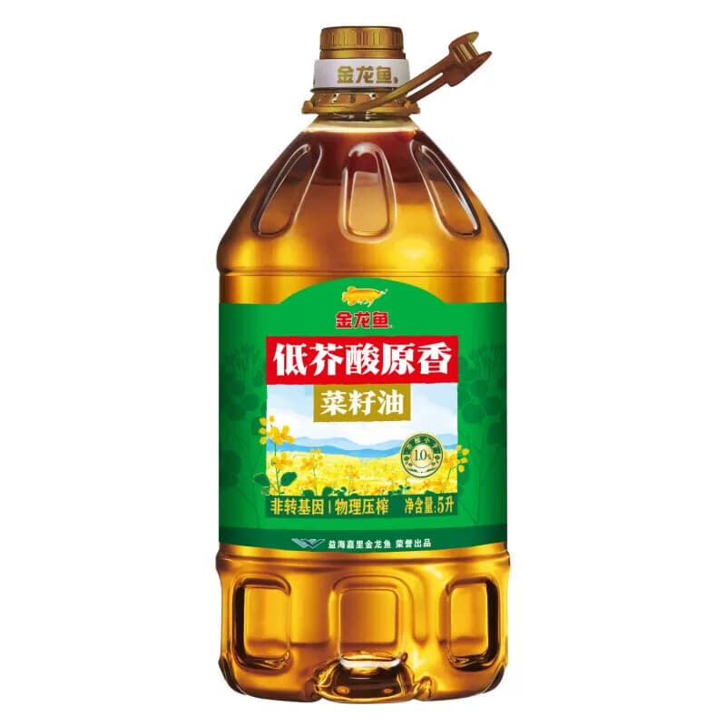 金龙鱼低芥酸原香菜籽油/非转/压榨/一级/5L