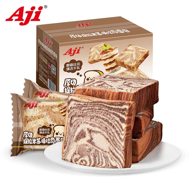 Aji厚切提拉米苏味吐司面包525g*2营养早餐软面包点心休闲零食