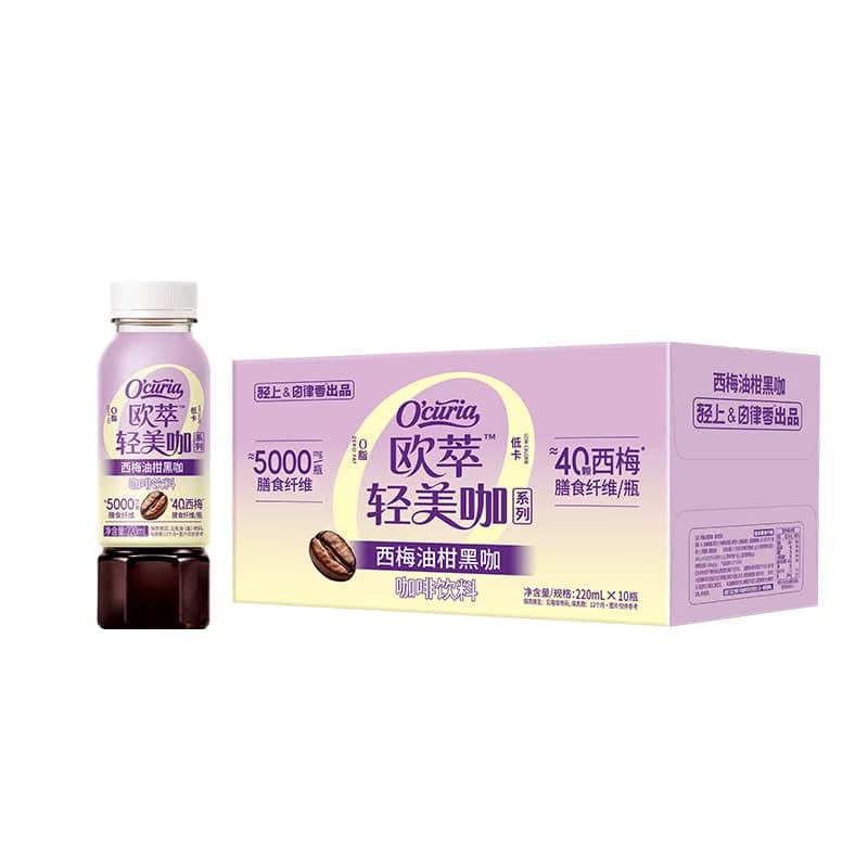 轻上 欧萃轻美咖系列羽衣甘蓝黑咖啡220ml*10瓶