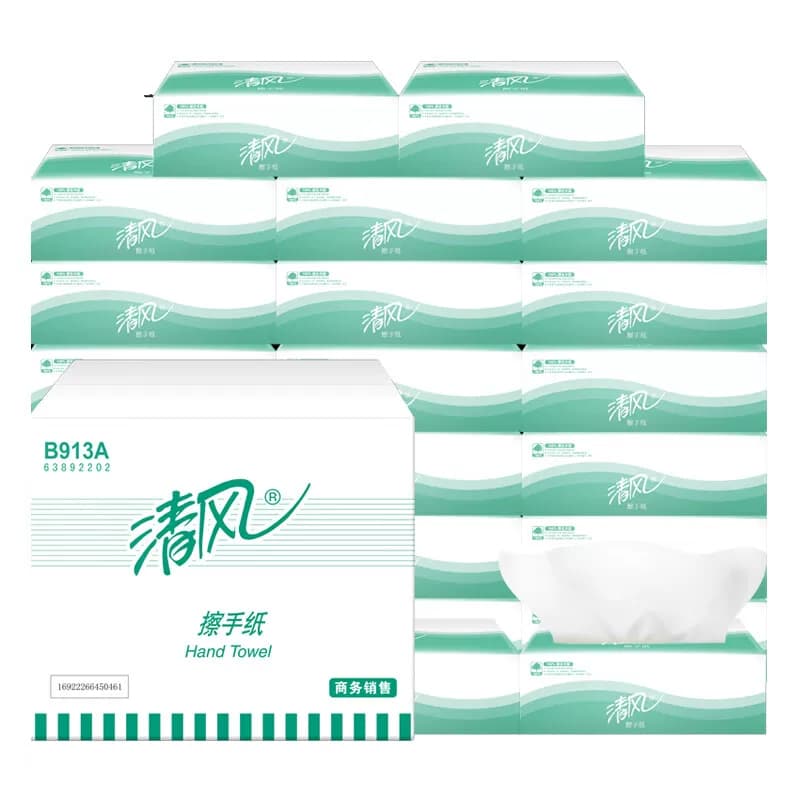 清风1层200张/包*20包擦手纸整箱B913A