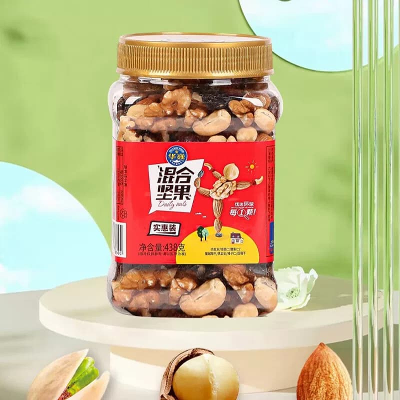 华巍大罐实惠装 混合坚果 A款438g 孕妇健康零食办公食品