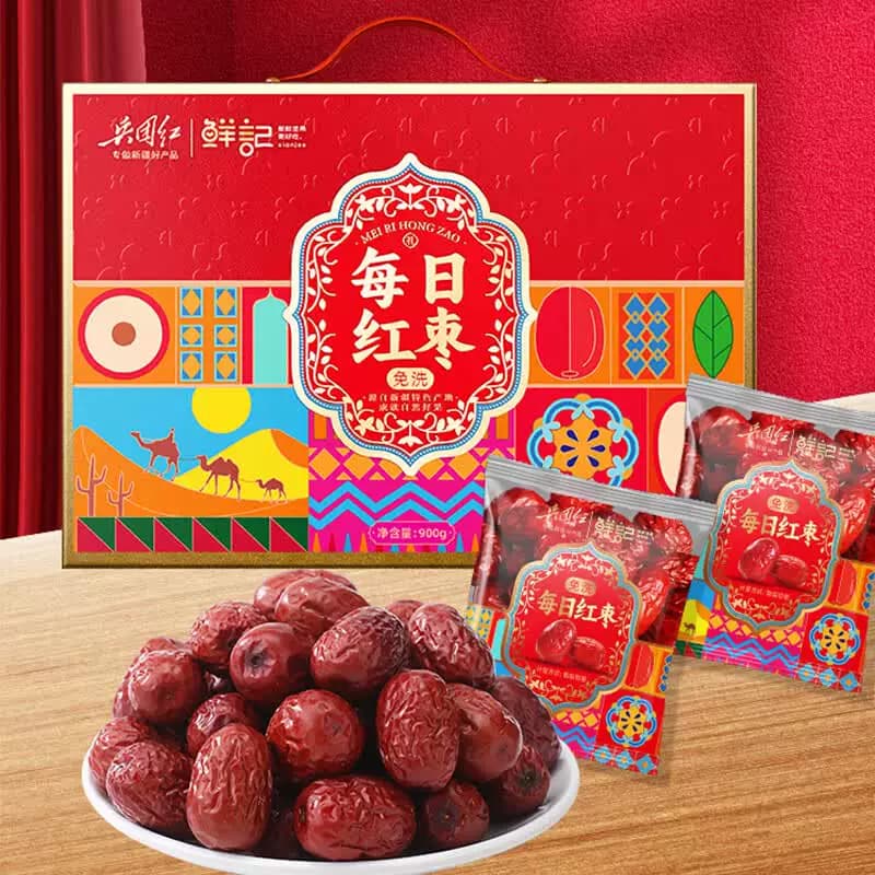 鲜记每日红枣900g礼盒09LH0918