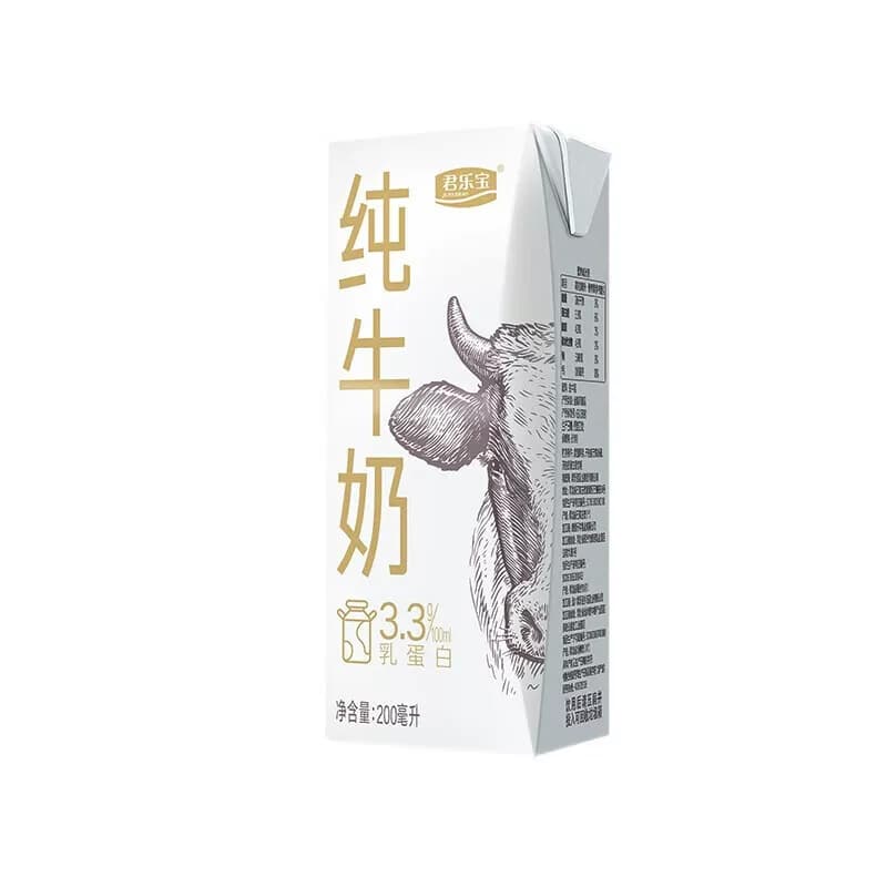 君乐宝 柳叶包 纯牛奶 营养早餐奶 200ml*12