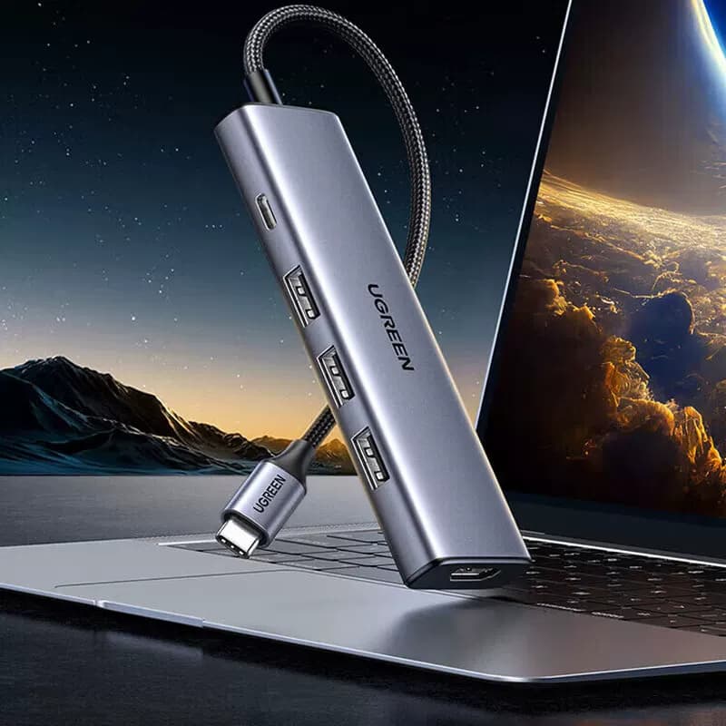 绿联 Type-C扩展坞USB-C转换器五合一拓展坞带线1.5m CM511 25361