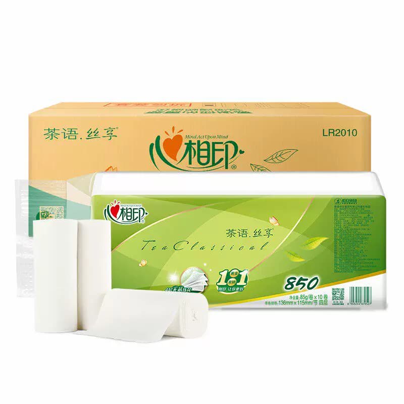 心相印茶语丝享无芯卫生纸4层85克10卷/提*4提LR2010单位：箱