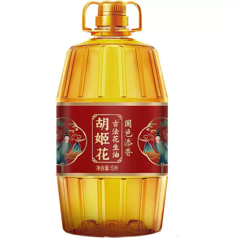 胡姬花 国色添香古法花生油5L 压榨一级花生油烹饪炒菜粮油食用油