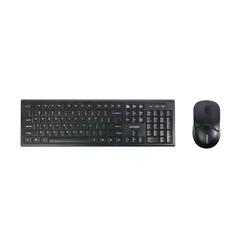Lenovo/联想 商务办公鼠标键盘 2.4G无线键鼠套装 104键 黑 KN210