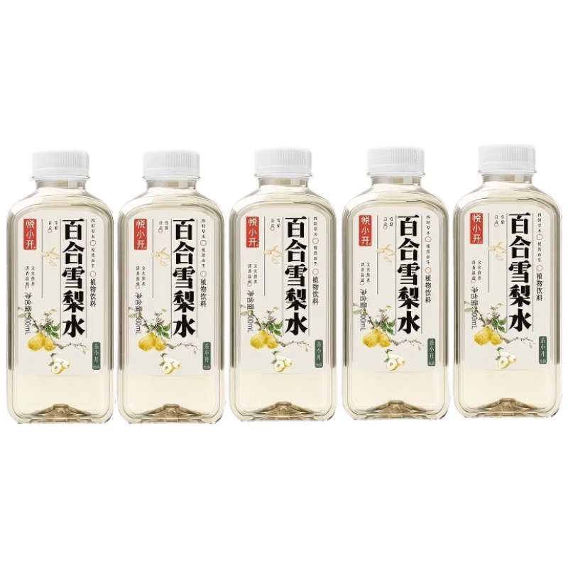 茶小开 悦小开雪梨百合水500ml*5瓶 养生水聚会饮料植物饮料饮品