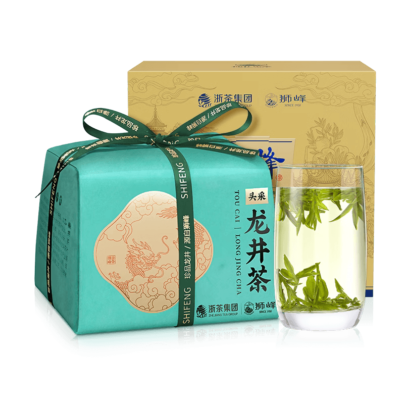 狮峰 龙井茶纸包茗狮醒春2星250g 特级春茶绿茶明前龙井茶叶