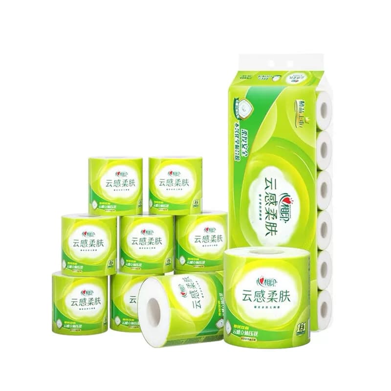 心相印卷纸 云感系列卷纸压花卷纸厕纸卫生纸1提4层150g*10卷装