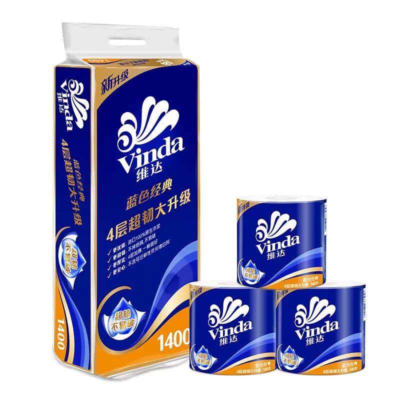 维达经典款卷纸不易断不掉屑10卷140克卫生间厕纸商用家用实惠装