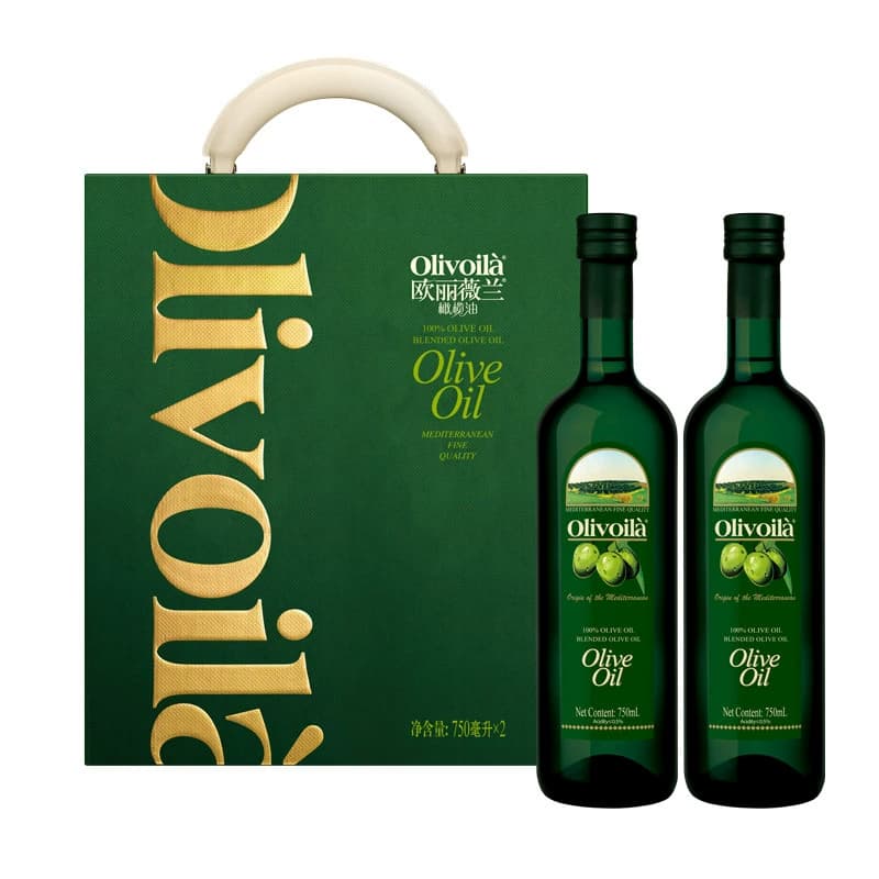 欧丽薇兰纯正橄榄油简装礼盒（750ml*2）