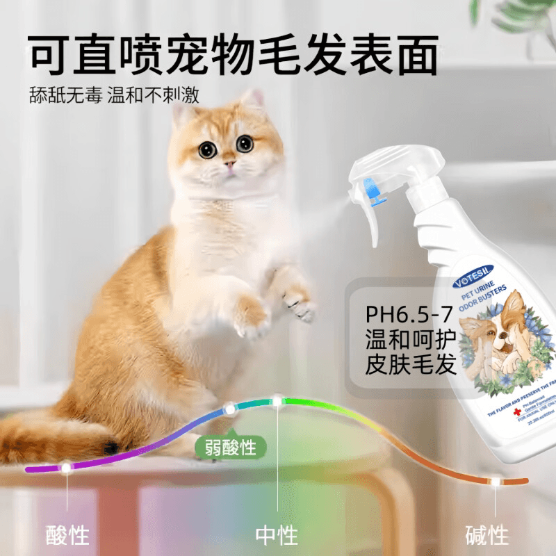 VOTESIL英国宠物除臭喷雾狗猫尿味克星生物酶分解猫砂消毒喷雾,详情图 6