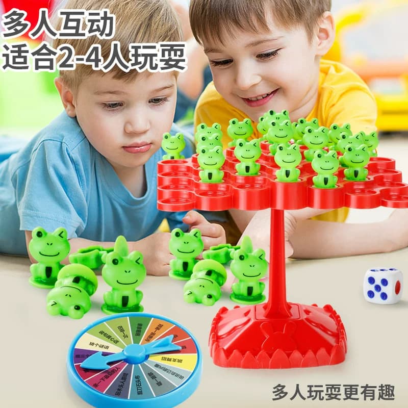 青蛙平衡树太空人叠叠乐儿童益智桌游玩具专注训练亲子互动游戏3,详情图 3