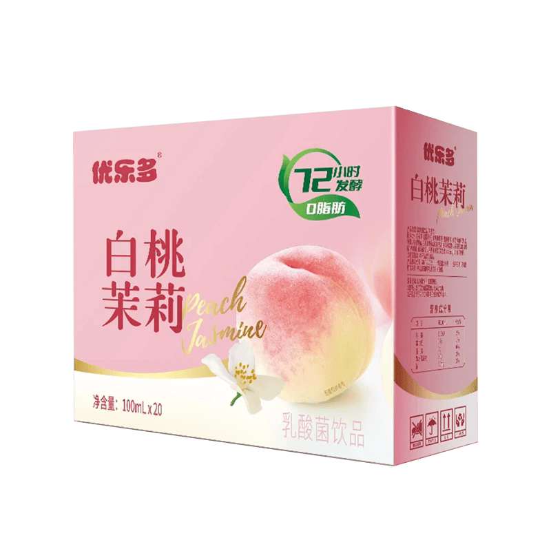 优乐多乳酸菌饮品白桃茉莉青提早餐益生菌酸奶整箱饮品饮料多口味