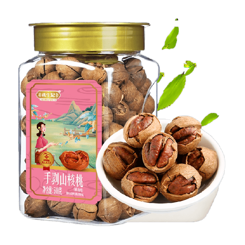 姚生记临安山核桃奶香特好剥小核桃孕妇零食坚果炒货
