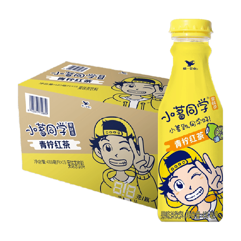 统一小茗同学青柠红茶柠檬茶饮料整箱