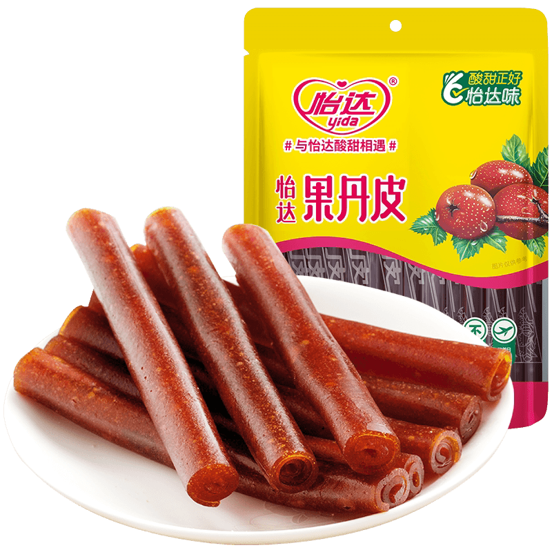 怡达经典大包装果丹皮山楂卷怀旧零食孕妇开胃解馋绿色食品