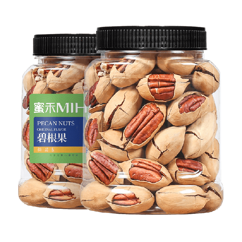 蜜禾手剥奶油味碧根果长寿果500g坚果干果干山核桃人参果零食