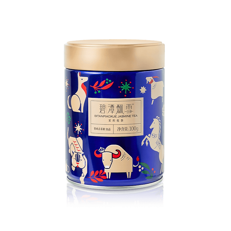 碧潭飘雪2025年茉莉花茶一级居家办公罐装自己喝竹叶青茶业出品