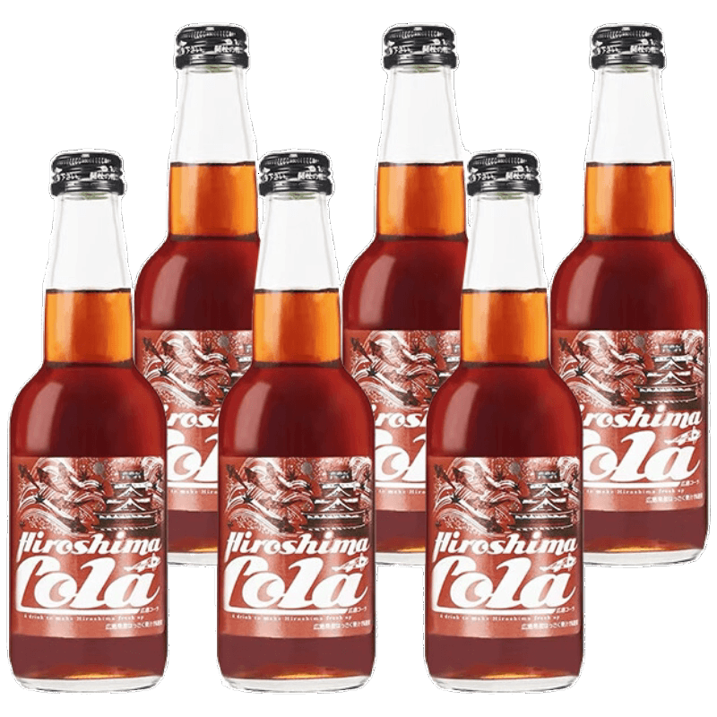 齐藤日本进口柑橘味可乐碳酸饮料330ml*6瓶网红玻璃瓶装