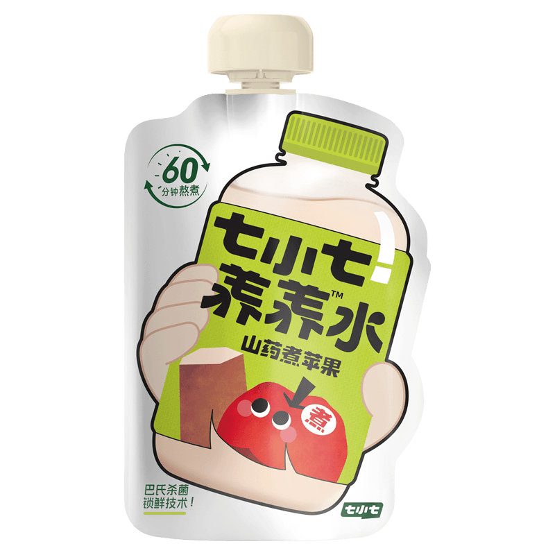 七小七山药煮苹果四神汤养养水宝宝果泥果汁苹果水健康饮料