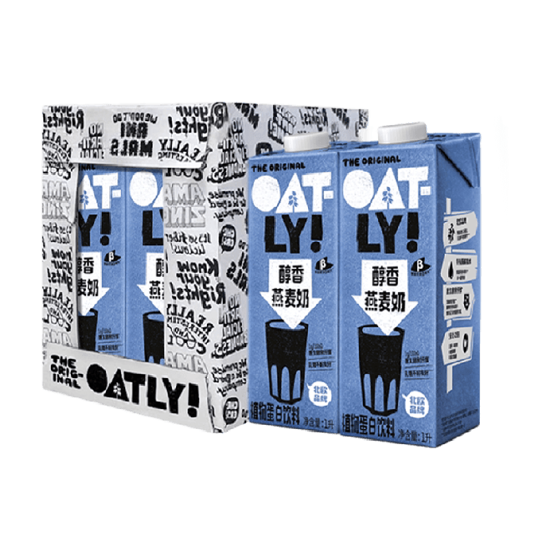 OATLY醇香燕麦奶1L*6整箱囤货植物蛋白饮料0乳糖高钙营养早餐奶
