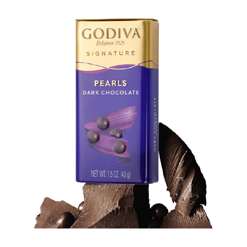 GODIVA歌帝梵醇享黑巧克力制品豆麦丽素43g自食便携糖果出行