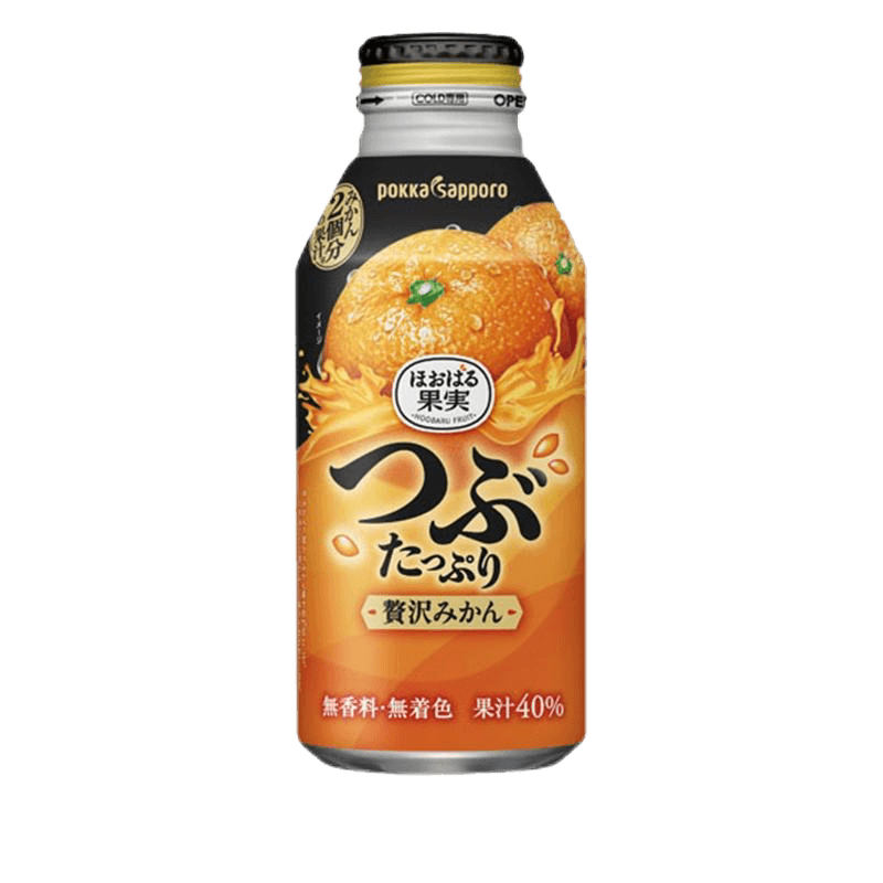 日本进口Pokka Sapporo百佳橙汁三宝乐柑橘含果肉果汁饮料400g