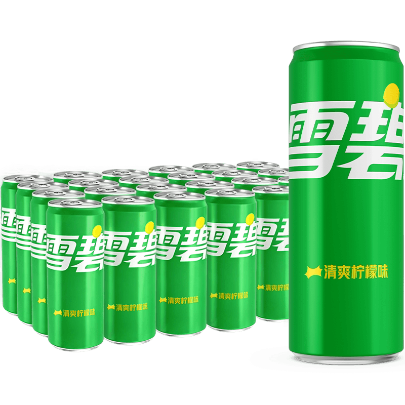 檀健次代言 雪碧含汽饮料经典摩登罐330ml*24罐可口可乐(B)