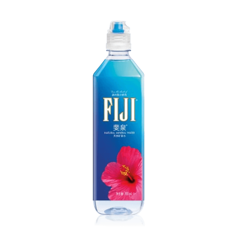 FIJI斐泉斐济进口天然矿泉水弱碱性饮用水700ml*12瓶整箱运动瓶盖