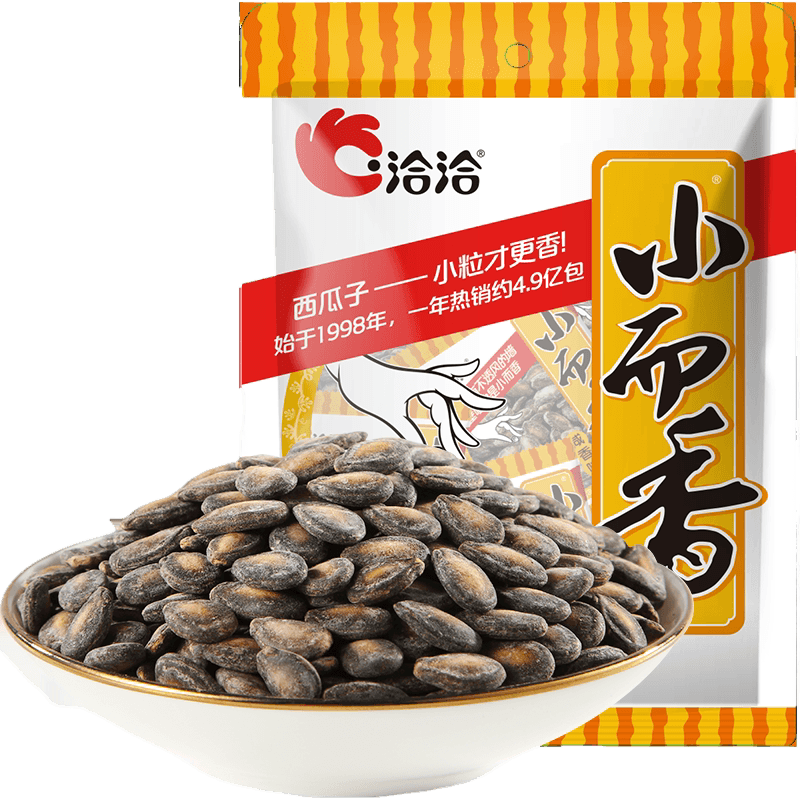 洽洽小而香西瓜子咸香味180g坚果炒货肉质饱满休闲零食小吃恰恰