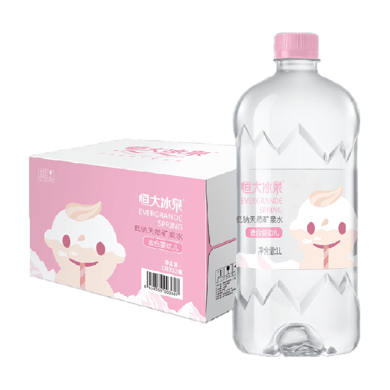 恒大冰泉婴儿水天然矿泉水宝宝水婴儿冲奶专用水婴幼儿矿泉水,详情图 2