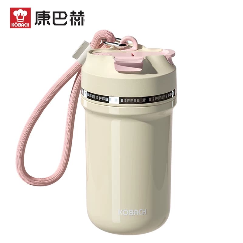 康巴赫慕斯系列钛啡杯450ml芝士白桃(含杯套J)