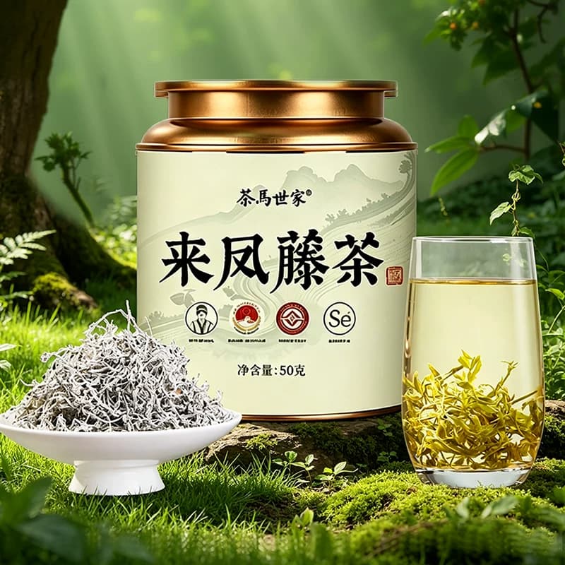 茶马世家茶叶恩施来凤藤茶龙须嫩芽尖莓茶土家富硒养生茶自己喝,详情图 2