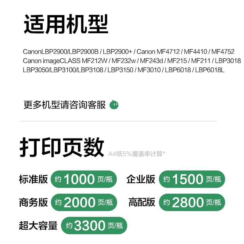 彩格适用佳能打印机墨粉LBP2900 3018 6018L碳粉MF3010 4410 4712 4752 211 215 232w通用CRG303 328 337 912,详情图 3