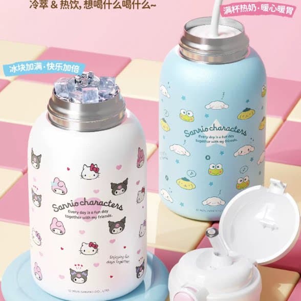 三丽鸥乐思双饮保温杯500mL(小头贴贴)
