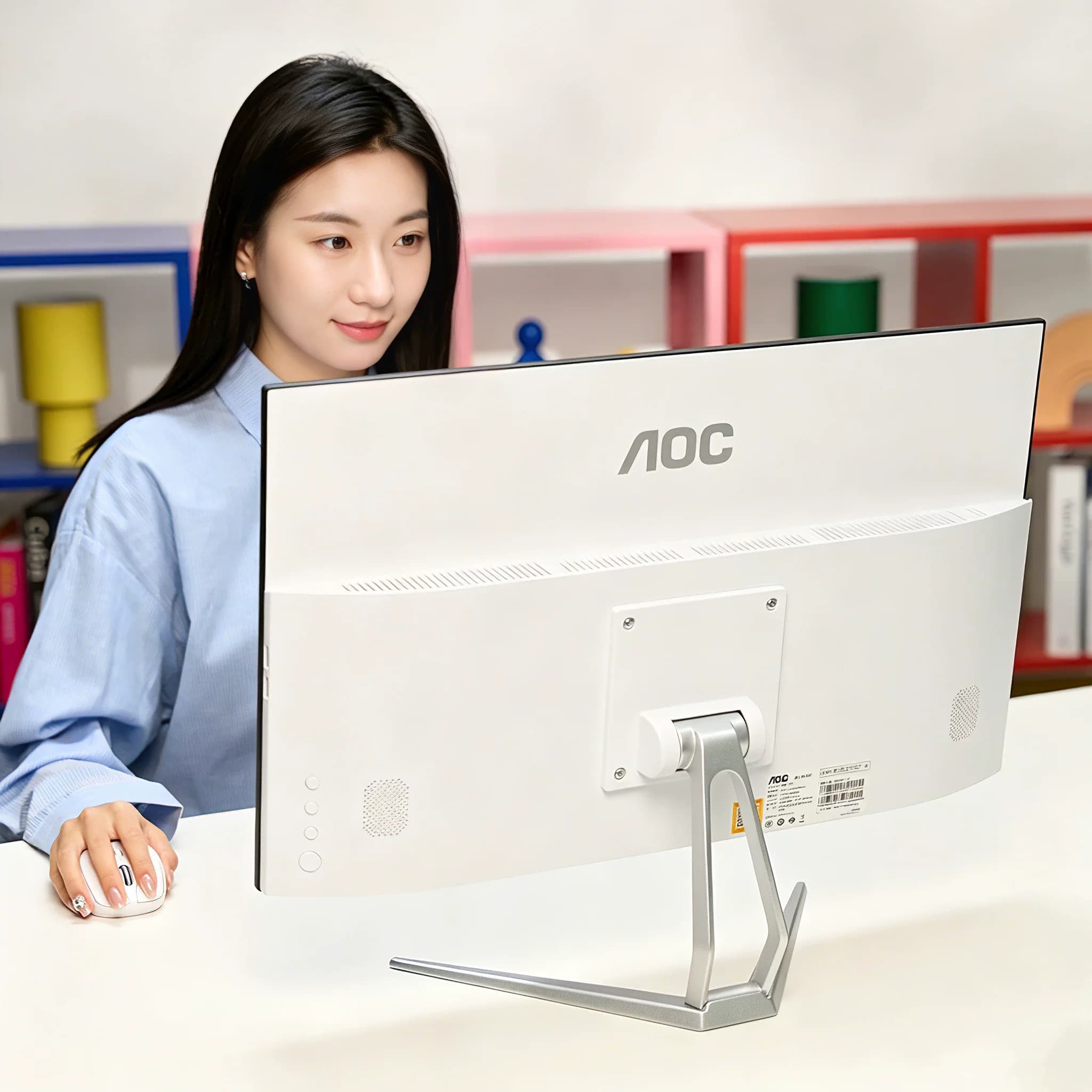 【国家补贴15%】AOC官方旗舰店一体机电脑高配台式整机27大屏24家用办公学习网课用全套一体式台式电脑,详情图 3