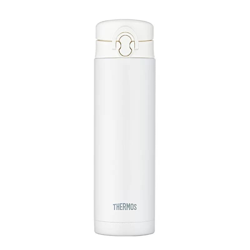 膳魔师(THERMOS)保温杯304不锈钢 500ml大容量弹盖白色JNF-500